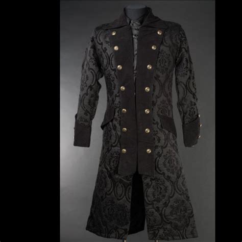 Black Brocade Pirate Coat The Shepherds Knot