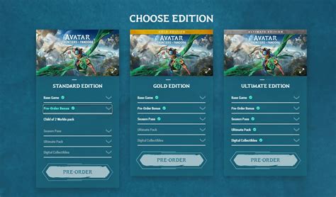 Avatar: Frontiers of Pandora Pre-Order Editions and Bonuses