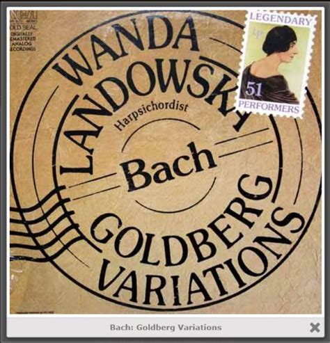 Amazon Wanda Landowska Bach Goldberg Variations Everything Else