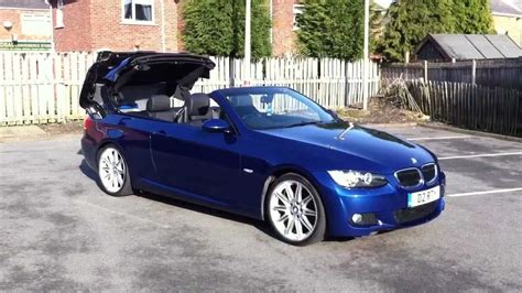 Bmw 3 Series E93 Convertible Le Mans Blue Bmw E93 Roof Going Down Youtube