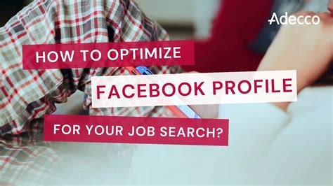 How To Optimize Facebook Profile For Job Search Youtube