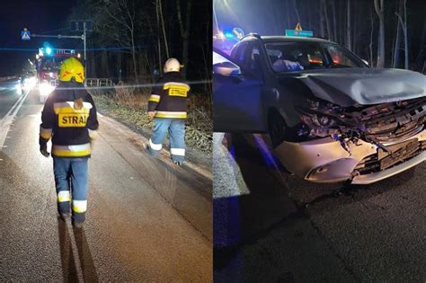 Wypadek na DK 25 W Tryszczynie zderzyły się trzy osobówki ZDJĘCIA