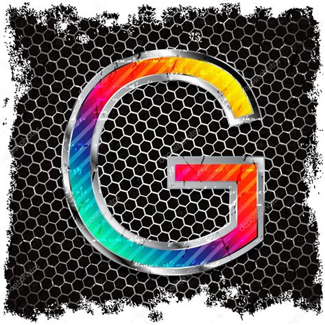 Grunge Background And Metal Letter G Stock Vector File