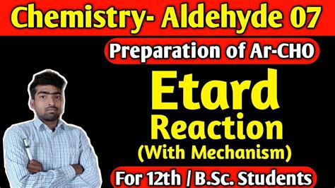 Class Chemistry Aldehyde Method Of Preparation Etard Reaction By