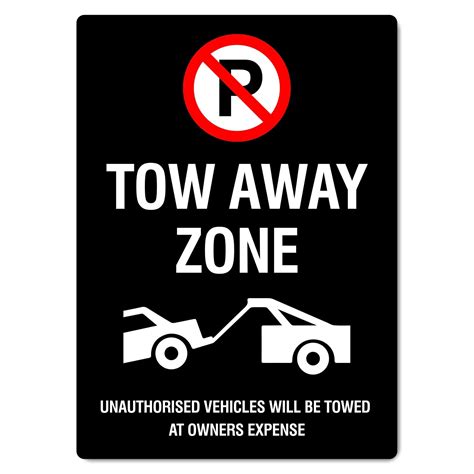 Parking Tow Away Zone Signs Tow Away Placard Sign 3m Reflective