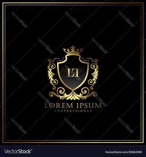 Ll initial letter luxury logo template in art Vector Image