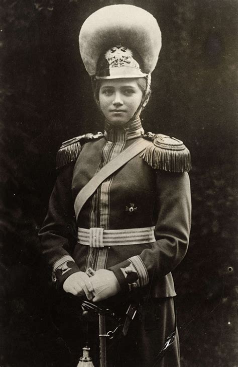 Grand Duchess Maria Nikolaevna In Her Regimental Uniform During The