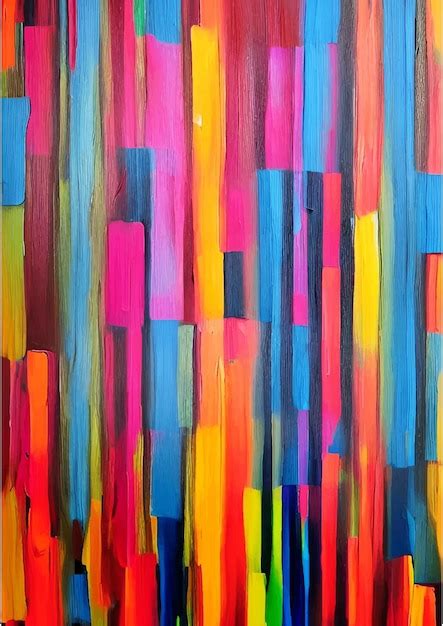 Premium Photo | Colorful hand painted abstract canvas art print