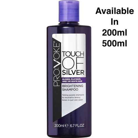 Sg Ready Stock Provoke Touch Of Silver Brightening Shampoo For Blonde Platinum Or White