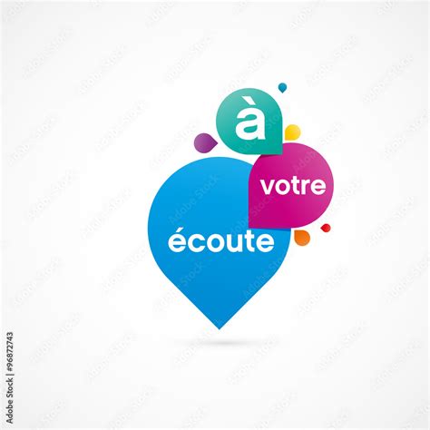 à votre écoute Stock Vector Adobe Stock