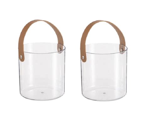 Acrylic Beverage & Fruit Chiller Buckets Set of 2 (13cm x 13cm Each ...