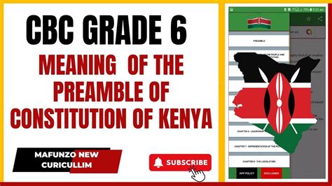 The Meaning Of The Preamble Of Constitution Of Kenya Grade 6 Cbc Series Epsode 41 Youtube