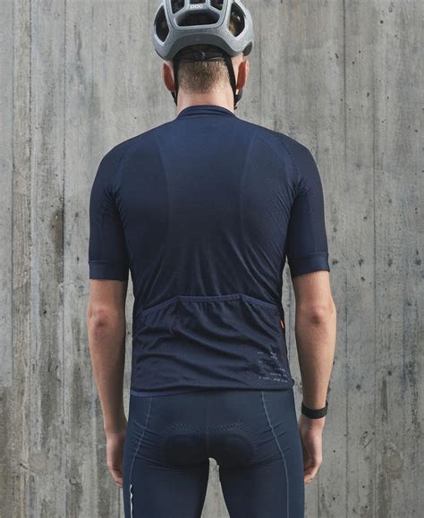 POC M S Essential Road Logo Jersey Turmaline Navy T Shirts Et Maillots