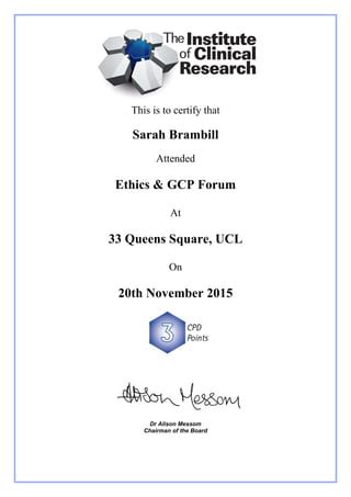 UCL Certificate | PDF