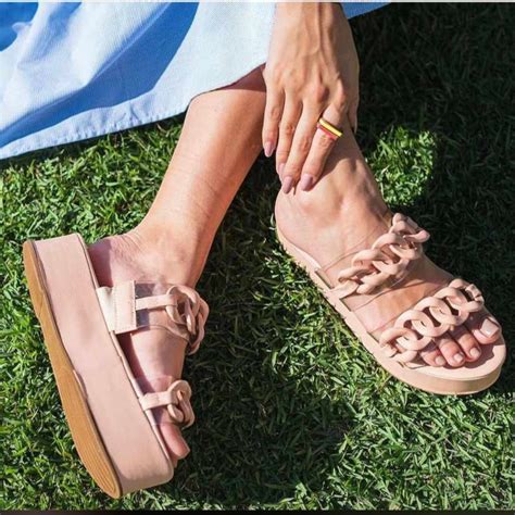 TAMANCO FEMININO FLATFORM NUDE ORGANZA VINIL Shopee Brasil