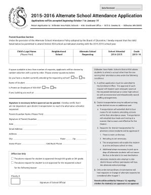 Fillable Online Stillwater K Mn Alternate School Attendance