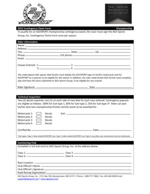 Fillable Online Cra Contingency Claim Form Fax Email Print Pdffiller