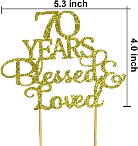 Buy Years Blessed Loved Cake Topper Glitter Th Anniversary