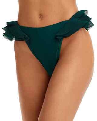 Andrea Iyamah Green Salama Ruffle Swimsuit Bikini Bottom Small