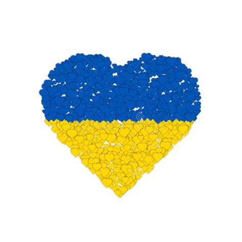 Ukraine Heart I Love Ukraine Flag Of Ukraine Vector Illustration