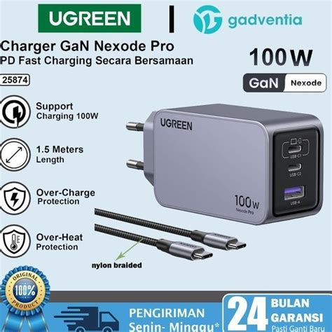 Jual Ugreen Wall Charger W Nexode Pro Gan Mini Port Type C Fast