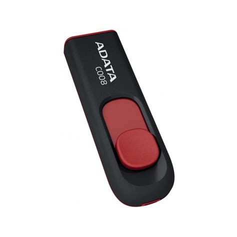 Флеш-накопичувач A-DATA C008 USB2.0 8GB Black-Red (AC008-8G-RKD) – фото ...