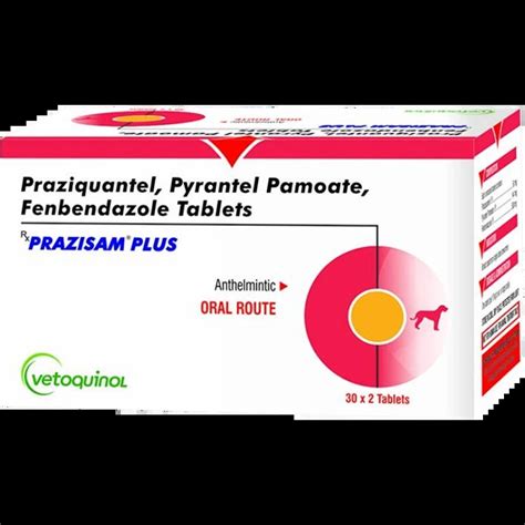 prazisam  tab single dose dewormer  dogs kama pet shop