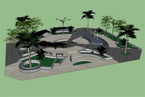 3d Parque En Skp Descargar Cad 10 95 Mb Bibliocad