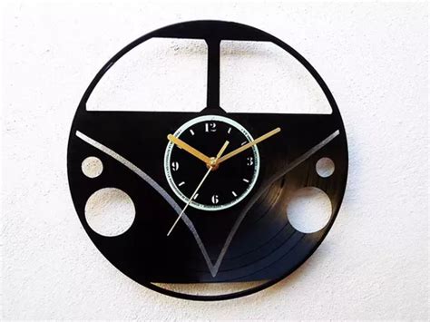 Reloj De Pared Disco De Vinilo Acetato Vinil Vw Combi Envío gratis