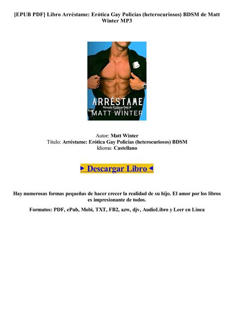 Gratis PDF EPUB Arréstame Erótica Gay Policías heterocuriosos BDSM de Matt Winter LIBRO