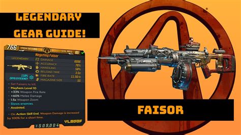 Borderlands Faisor Legendary Gear Guide Youtube