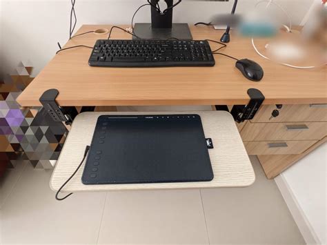 Sliding Keyboard Mouse Table Extension Board Work Desk Drawer