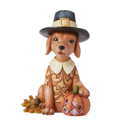 Dog with Pilgrim Hat Figurine – Jim Shore