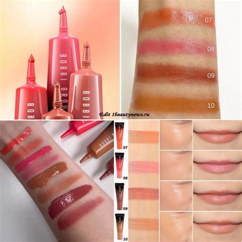 Свотчи новых бальзамов для губ и щек Bobbi Brown Creamy Colour for ...