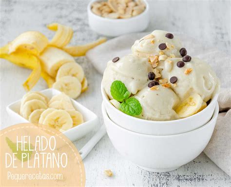 Helado de plátano casero con 2 ingredientes fácil y saludable