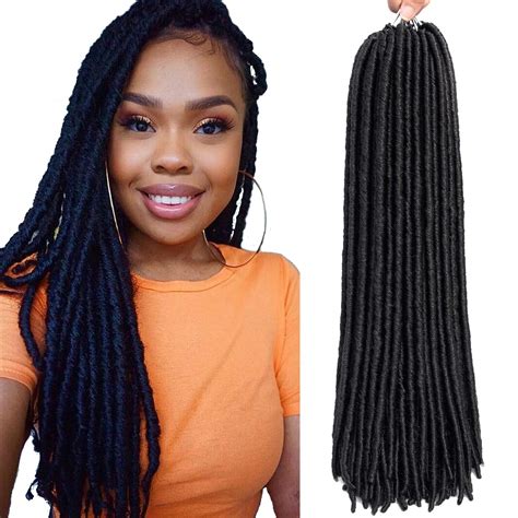 6 Packslot Dreadlocks Crochet Braids Soft Faux Locs Crochet Hair Synthetic