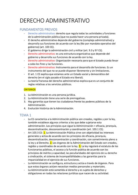 Derecho Administrativo Derecho Administrativo Fundamentos Previos