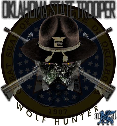 Oklahoma State Trooper Police Decal - For The Thin Blue Line