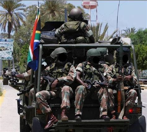 South African Special Forces Libya 2011 Part Of The Escort During The President S Visit To