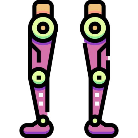 Robot Leg Detailed Straight Lineal Color Icon