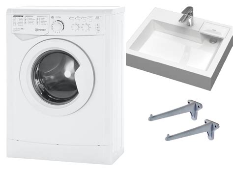 Стиральная машина под раковину Indesit IWUC 4105 с раковиной Энигма 55 ...