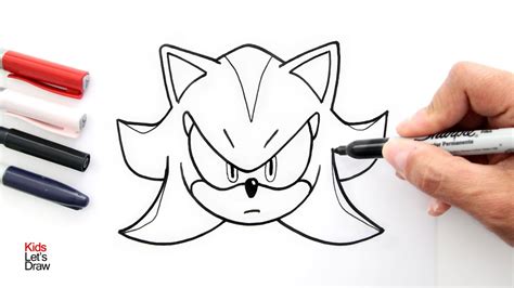 C Mo Dibujar A Shadow How To Draw Shadow The Hedgehog Head Youtube