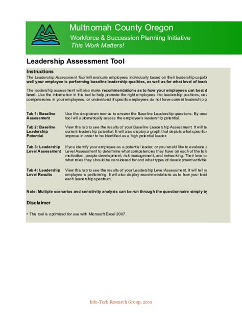 Leadership Assessment Tool Anatoli Maximus