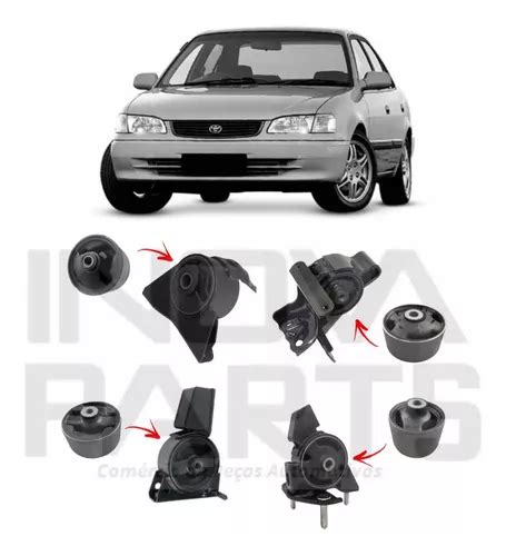 Kit Calço Coxim Motor Cambio Corolla 1999 2000 2001 2002 Parcelamento