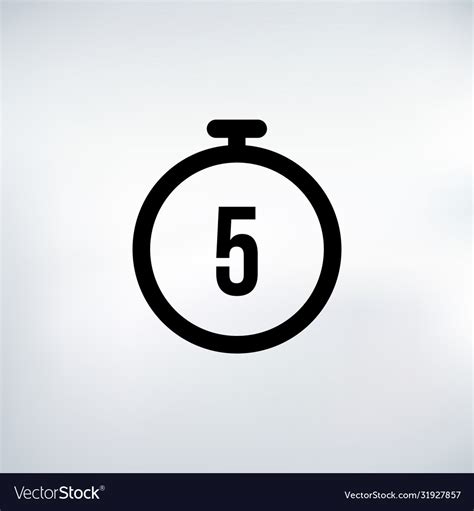 Seconds Countdown Timer Icon Set Time Interval Vector Image