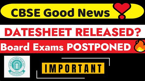 Datesheet Alert🚨 Cbse Good News ️ Board Exams Postponed 🔥new Grading