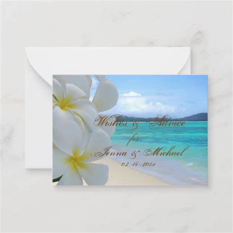 PixDezines Plumeria Leis Wishes Advice Cards Zazzle