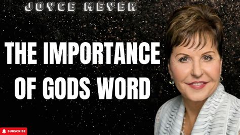 The Mediator The Importance Of Gods Word Joyce Meyer 2024 Youtube