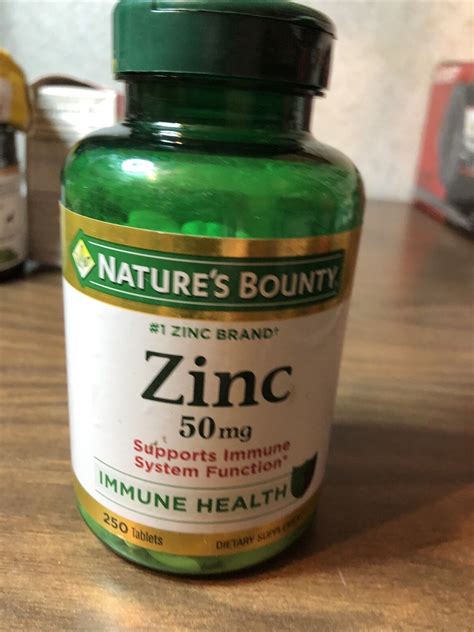 NATURES BOUNTY ZINC 50mg 400 Ct Tablets Supports SYSTEM FUNCTION Immune