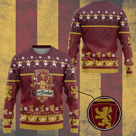 Harry Potter Gryffindor Ugly Christmas Ver 1 Custom Ugly Sweater